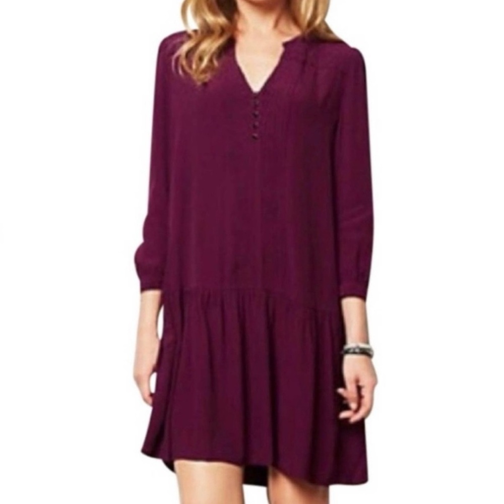 🌸Anthropologie Maeve Galina Drop Waist Tunic Dress Small